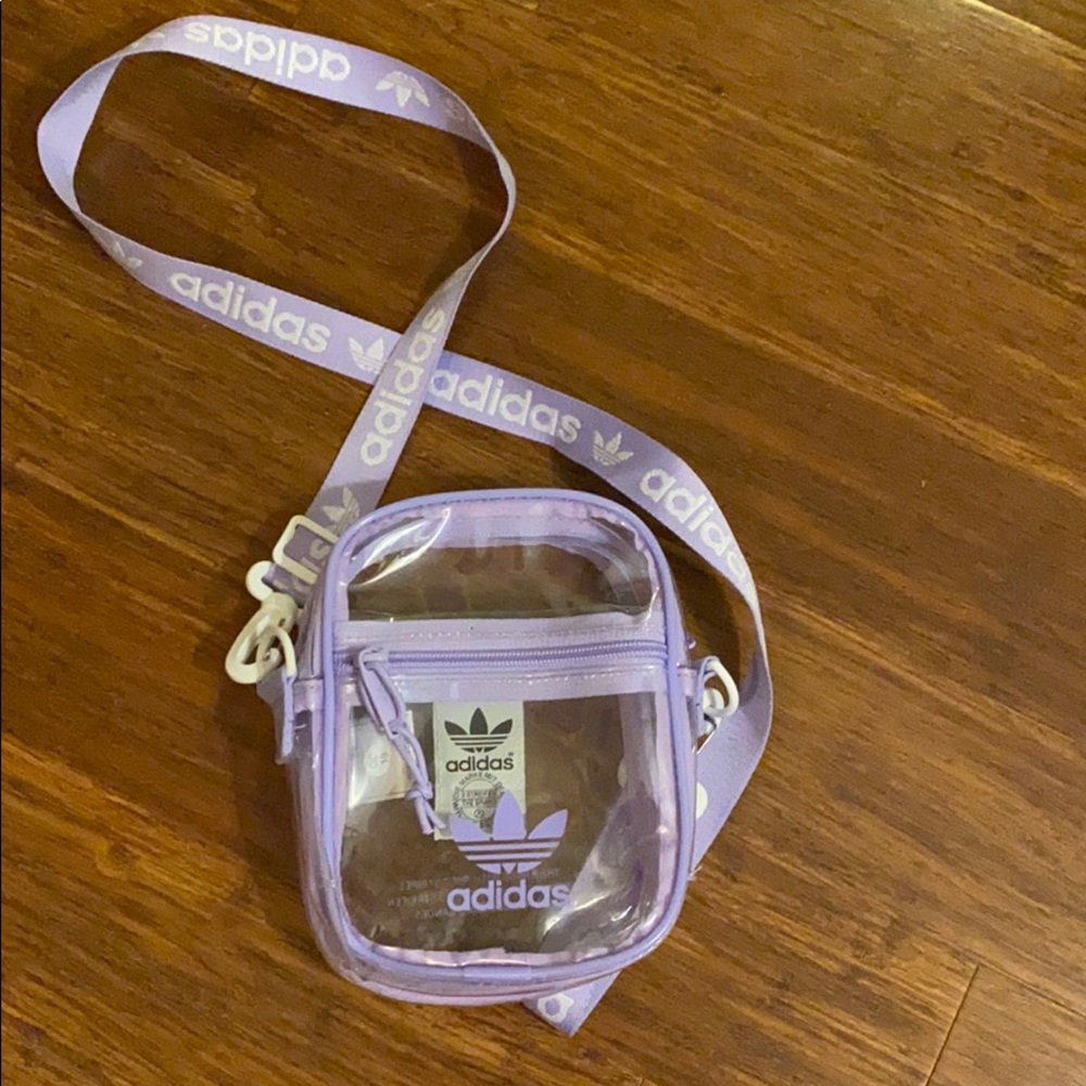 Adidas clear messenger bag new without tags